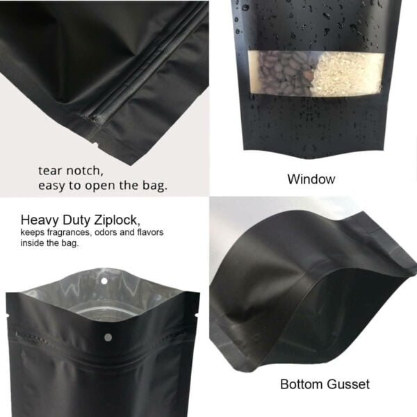 Matte Black with Window 6×9×3 – 100 Pack