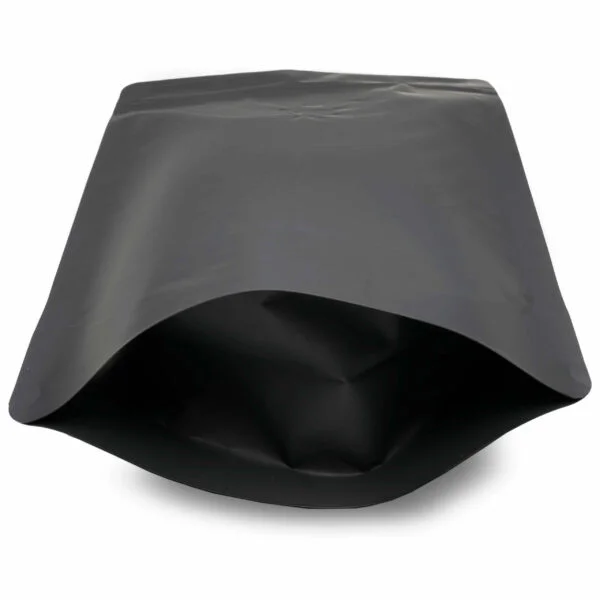 Matte Black Stand Up Pouch with Valve for Coffee