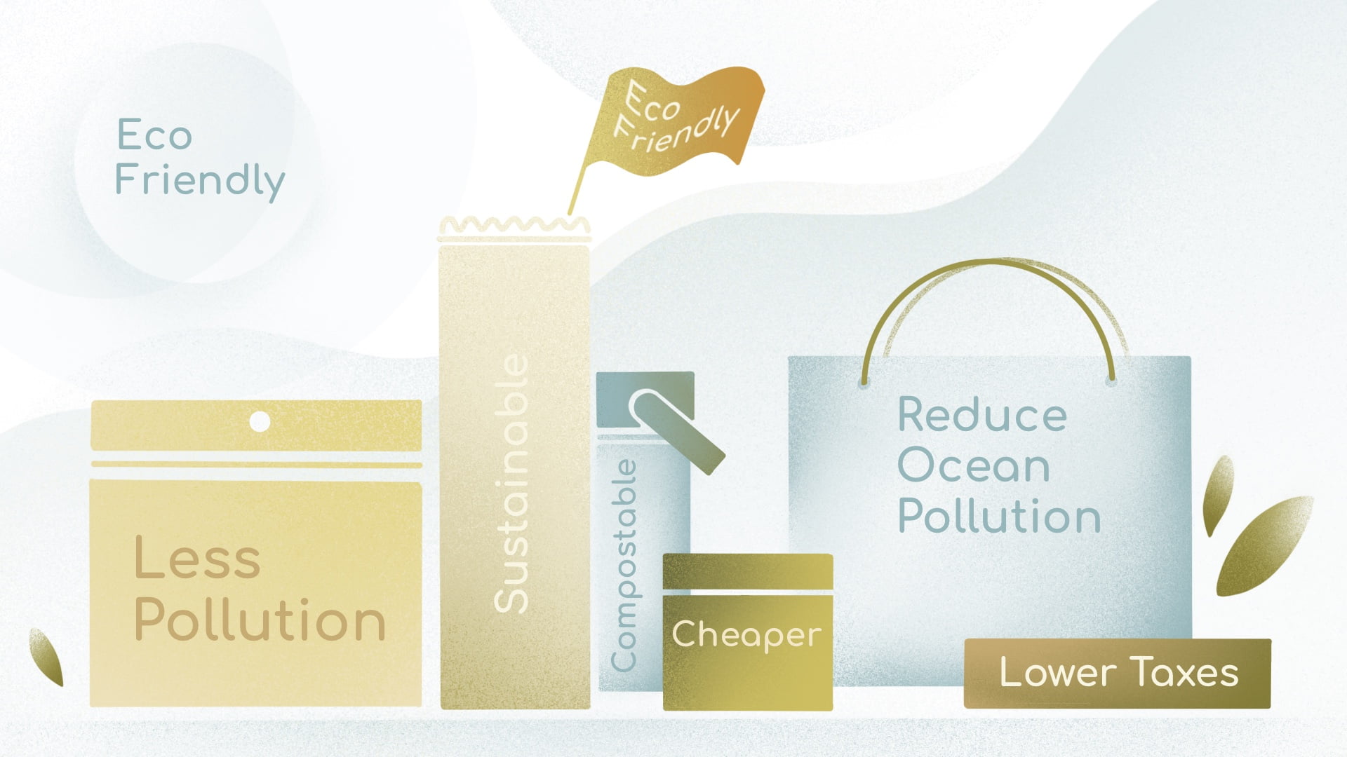 Eco-friendly-infographic-1 Despite having less barrier, being less durable and more expensive, eco friendly packaging compensate these issues being compostable, sustainable, helping reduce ocean pollution.
