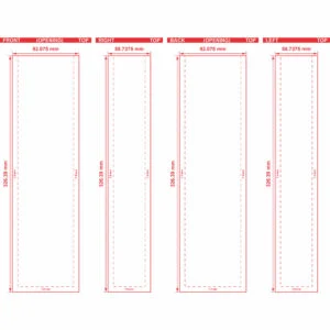 Custom Printed Gusset Pouch 3.625x12.85x2.3125 Dieline