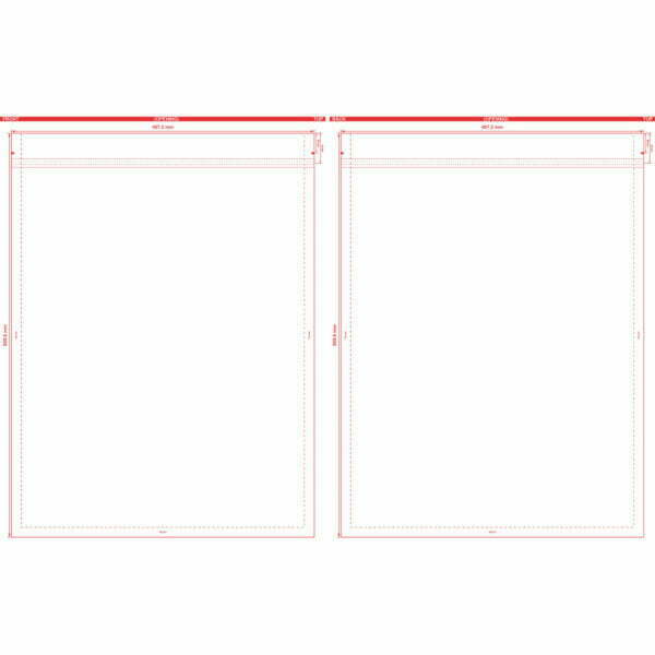 Metallized 3 Seal Flat Barrier Pouches 18x24 S 22298 Dieline Metallized 3 Seal Flat Barrier Pouches 18x24 S-22298 Dieline