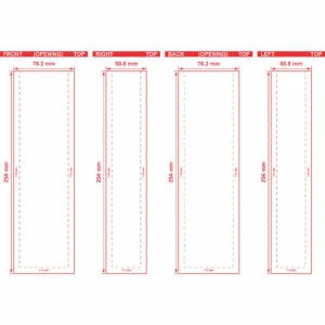 Custom Printed Side Gusset Bags 3x10x2 Dieline