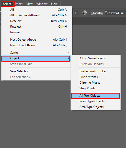 outlining text in Adobe Illustrator step 1 outlining text in Adobe Illustrator step 1 Outlining Text