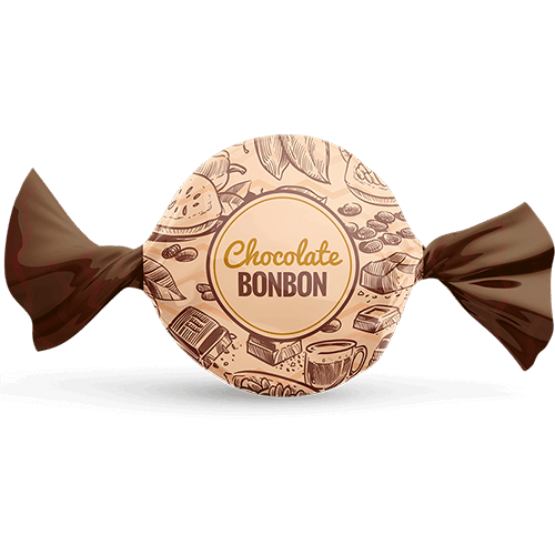 Custom chocolate candy wrapper  rollstock