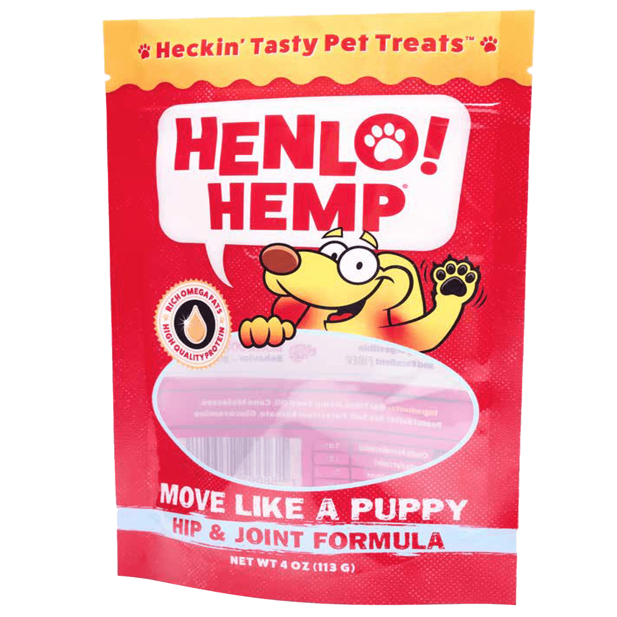 Chewy Hip and Joints Pet Food Packaging Ideas Resealable Zipper Pouch with Window