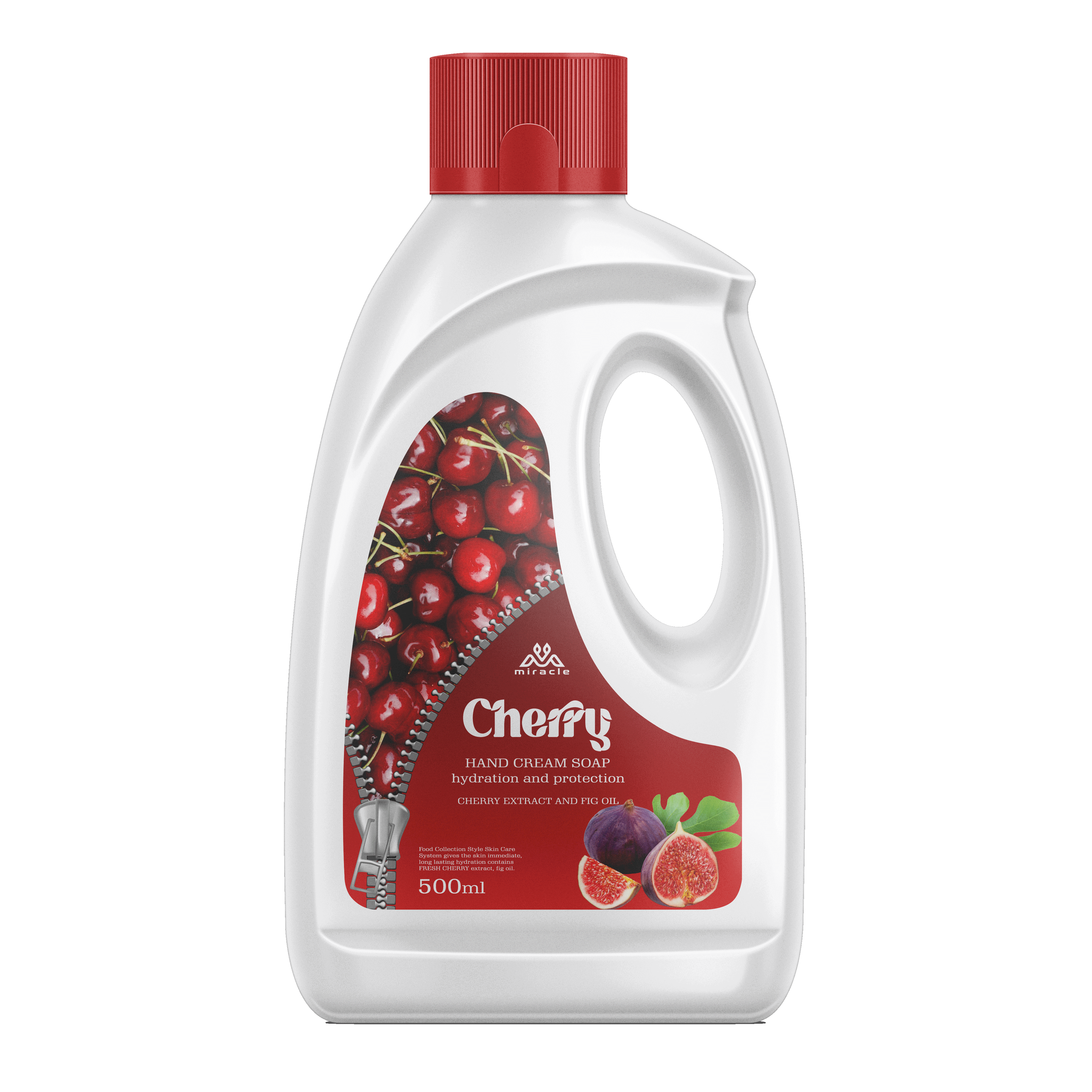 Sustainable Hand Soap Pouch Packaging Miracle Cherry Hand Cream Bottle Sustainable Hand Soap Pouch Packaging soap bottle with printing.