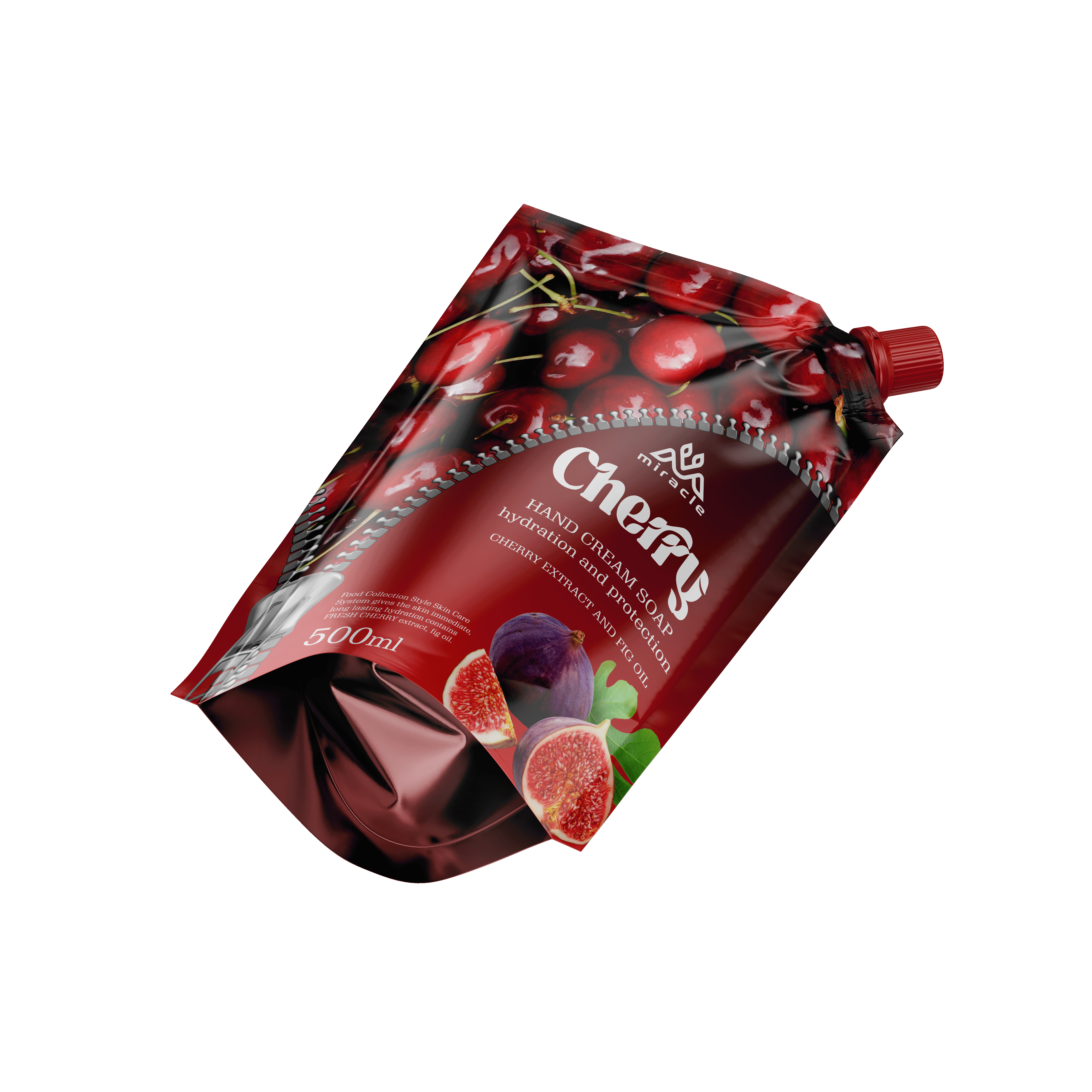 Sustainable Hand Soap Pouch Packaging Miracle Hand Cream Soap Spout Pouches Sustainable Hand Soap Pouch Packaging a printed soap pouch with spout