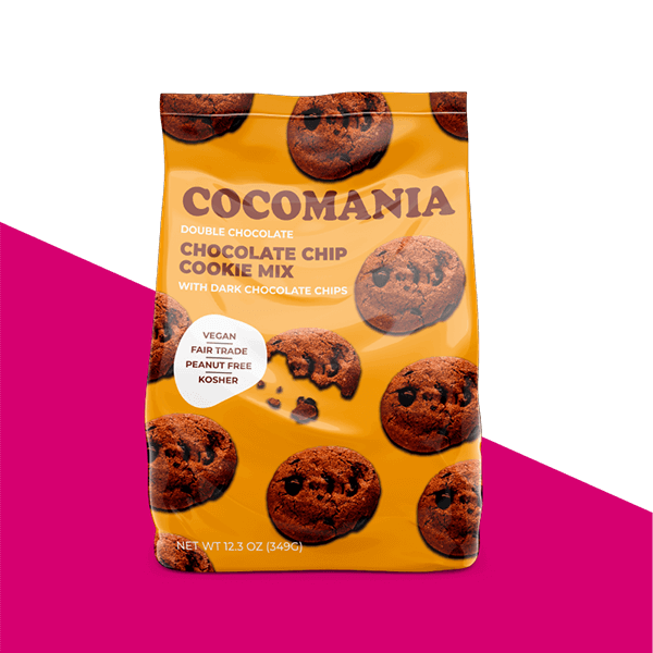 Cookie Packaging Pillow Pouch Digital Printing Aluminum Foil Cookie Packaging Quad Seal Flat Bottom Stand Up Pouch Top Sealed