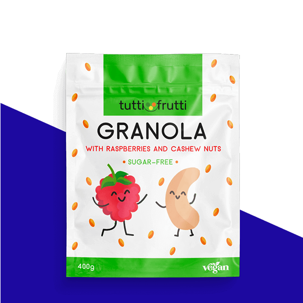 Digital Print Granola Packaging digital printing granola pacakaging 3 side seal pouch with zipper for cereal, oat and cinnamon