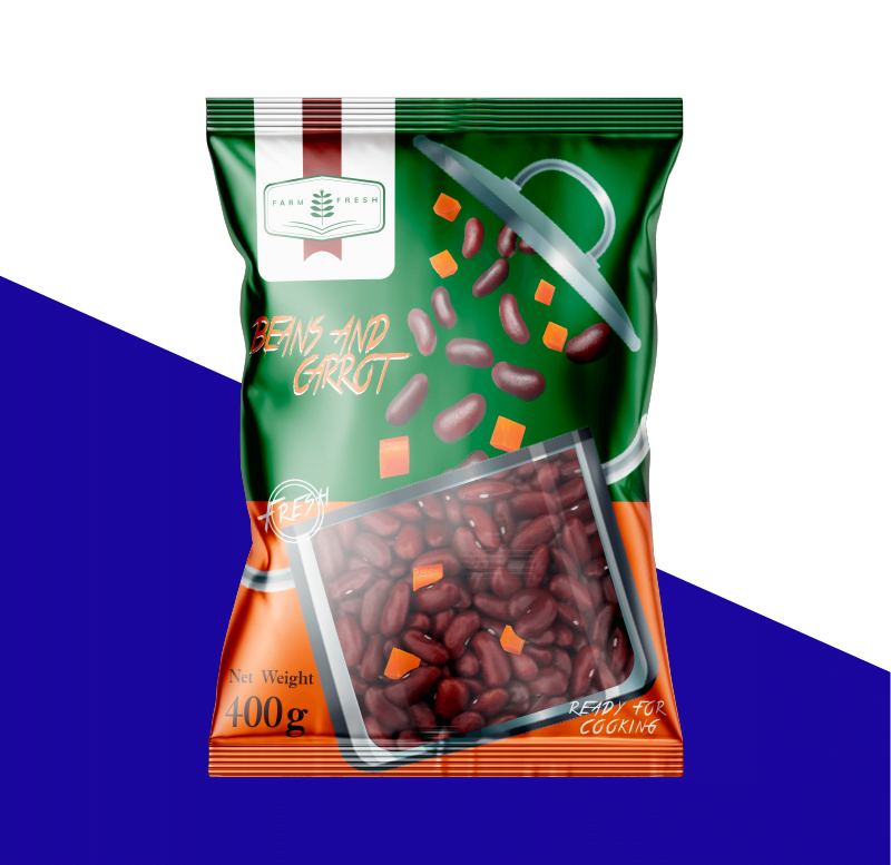 Fin Seal Dry Food Packaging for Beans and Lentils dry food packaging fin seal pouch bags perfect for your rice, beans, and lentils products