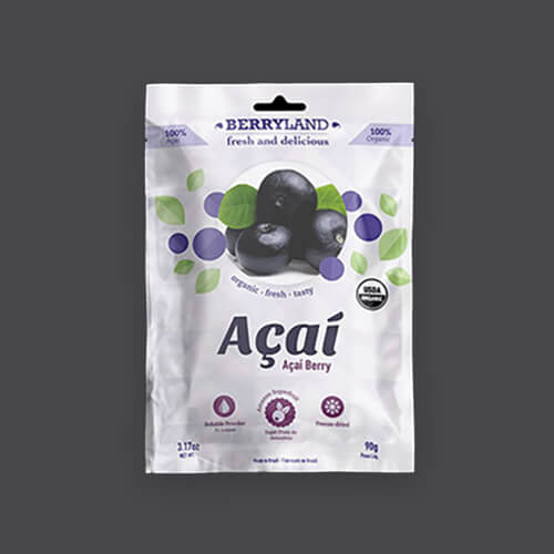 Fruit Packaging Bags Custom 3 Seal Pouch for dried Acai Fruit Small Bag