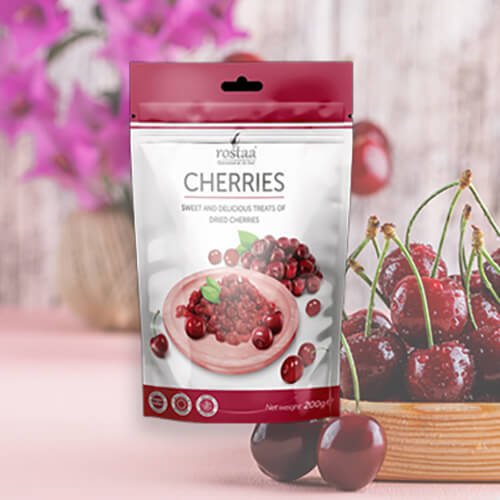 Wholesale Custom Logo Plastic Snack Cherry Dried Fruit Package Pouch Dry Food Stand Up Candy Packaging Bag