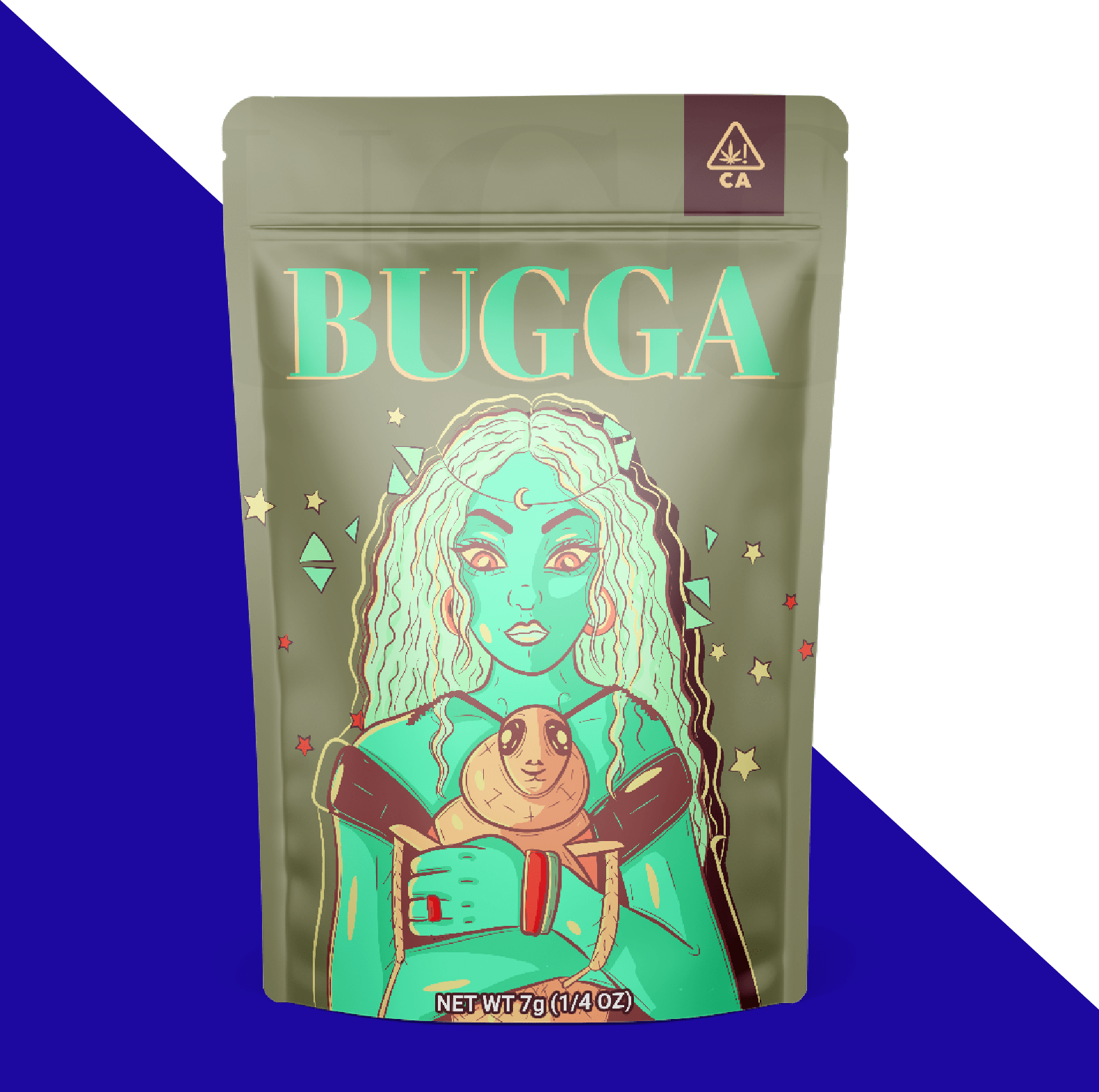 Resealable options cannabis Ziplock Pouch Bugga Customized Stand Up Resealable cannabis bag Childproof Pouches