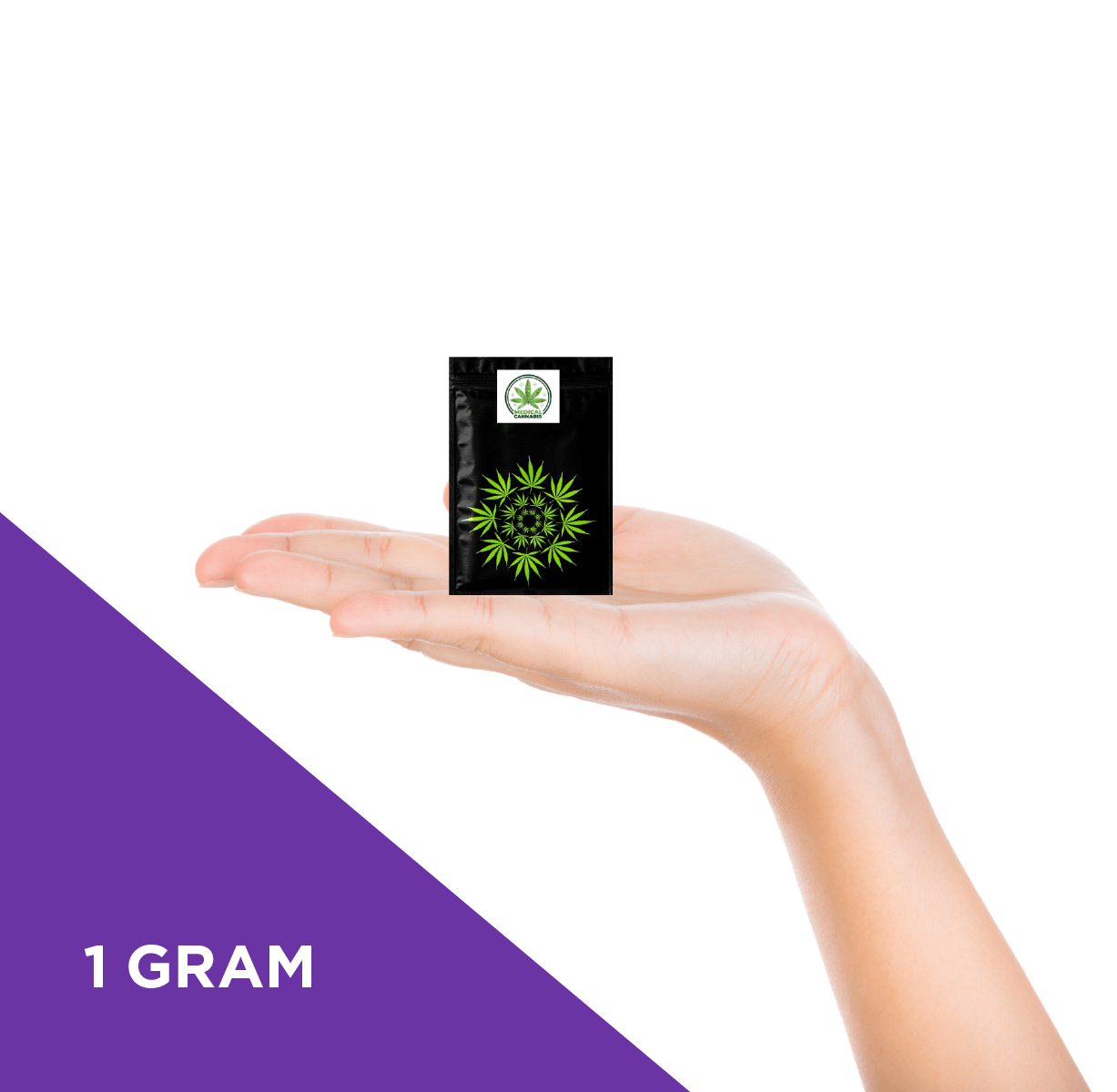 one gram weed pouch Custom cannabis packaging flat bags with glossy surface 1 gram dried flower