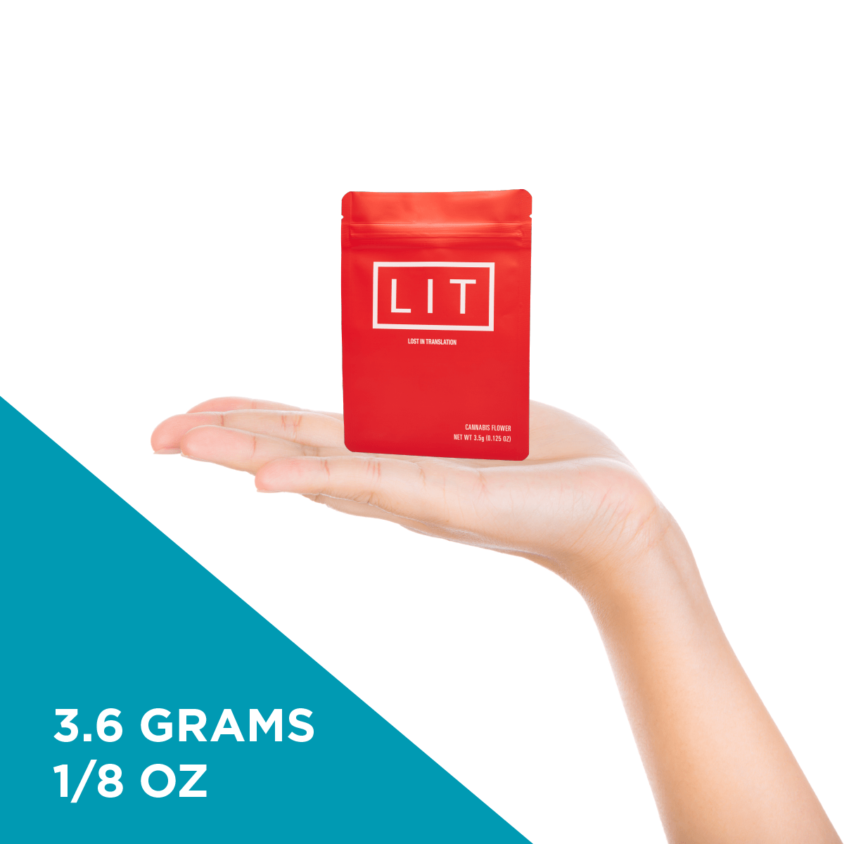 1/8 gram of cannabis pouch bag 1/8oz Child Resistant Weed Packaging Mylar Bags Red Pouch Round Corner Front Logo Design