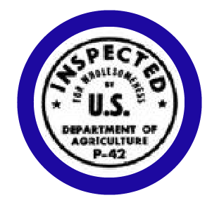 Poultry Logo USDA Inspect mark on raw and processed poulty