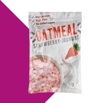 Wholesale instant oatmeal pouch Resealable Food Bag Oats Flexible 3 Seal Bag with Tear Notch