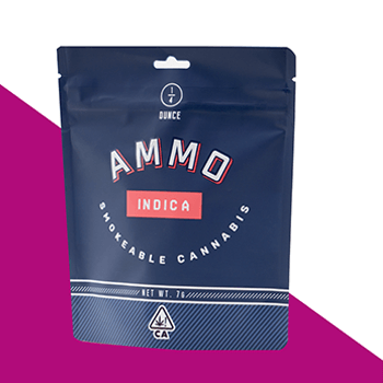 Ammo Cannabis Bag Matte Stand Up Pouch 1 oz Child-Resistant Pouches include a tamper-evident tear notch for use with heat sealing and a reclosable zipper closure