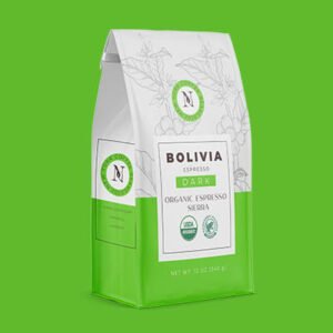 Bolivia Stand Up Pouch Coffee Bag Custom Printed Tin Tie Flat Bottom Coffee Bean Bag Aluminum Foil Side Gusset Quad Seal Compostable Packaging Ziplock Coffee Bag with Valve