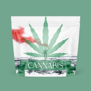 Cannabis Child Reistant Exit Bag Custom Child Resistant White Printed Exit Bags Flexible Stand Up Pouch with Tear Notch