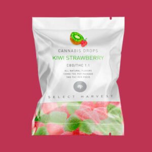 Custom Cannabis Fruit Gummies Flexible Fin Seal Pouches