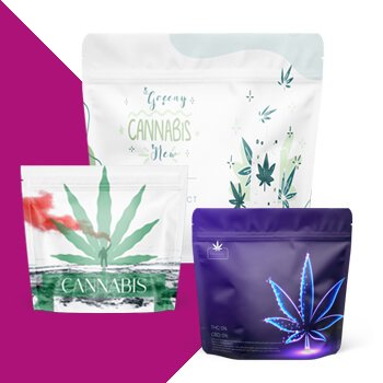 Cannabis Weed Packaging Bags Stand-Up Pouches for Marijuana Packaging