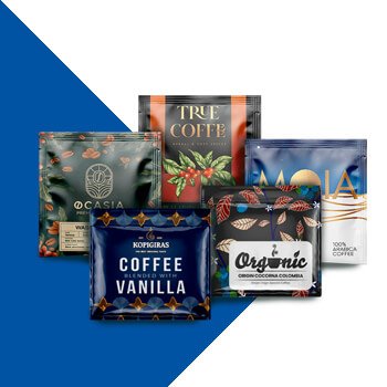 Flat coffee pouch for single coffee drip filter bag packaging pouch Aluminum Foil material