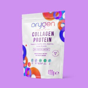 Collagen Protein Powder Doy Pack Custom Printed Mylar Zipper Bag Plastic Bag For Collagen Powder Packaging Bags Doy Pack Ziplock with Tear Notch