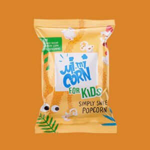Jui My Corn Printed Glossy Popcorn Pouch Snack Food Pillow Pack Plastic Packing Bag for Pop Corn