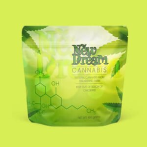 Matte Printed Dispensary Exit Bag Cannabis Exit Bag Round Corner with Tear Notch Doy Pack Ziplock
