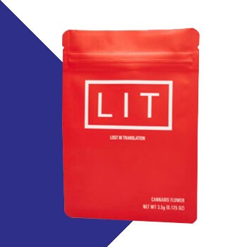 Opaque Cannabis Packaging Mylar Bag Opaque Matte Metallized Bag 3 Seal Smell Proof Bag Printed Red with Front Logo Round Corner