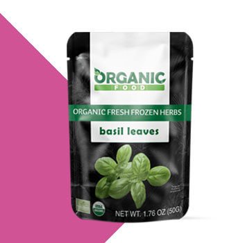 Organic Herbs Packaging Ziplock Resealable Pouches Organic Herbs and Spices Packaging Round Corner Pouch Matte Finish