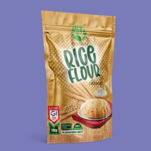 Organic Rice Flour Packaging Gluten Free Organic Brown Rice Flour Stan Up Pouch Powder Food Packaging Matte Finish