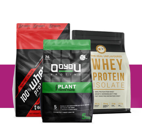 Side Gusset Bags for Protein Powder Flat Bottom Whey Protein Powder Packaging Bags