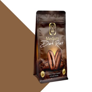 Box Bottom Coffee Pouch Matte Finish Foil Lined Tear Off Zip Lock with Valve