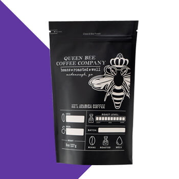 Coffee Bags with Degassing Valve Stand-up Coffee Pouches in Food Grade with Resealable Zipper Lock