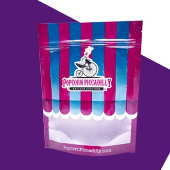 Stand Up Popcorn Packet Pouch Custom Stand Up Pouch Packaging Flexible Recyclable Stand Up Pouches with Window