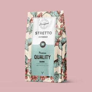 Stretto Coffee Pouch Packaging Square Bottom Gusseted Coffee Bags Box Bottom Coffee Pouches