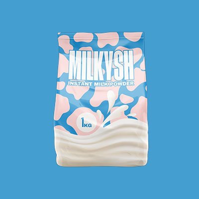 Side Gusset Pouch Milk Powder Sacks Packaging No Zipper Customer Printed Glossy FInish