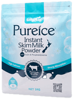 Puriece Milk Powder 3 Sealed Pouch Custom Printed Milk Powder Packing Instant Skim Milk Powder