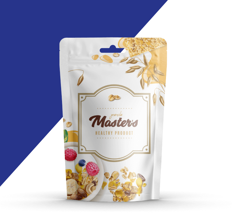 Stand Up Plastic Food Packaging Granola Packaging Bag