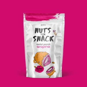 Custom Food Grade Eco Friendly Reusable Zipper Stand Up Plastic Roasted Mix  Pouch Peanut Packing Nuts Packaging Bags Snack Bag