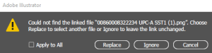 barcode missing barcode missing Flexible Packaging Design File Setup